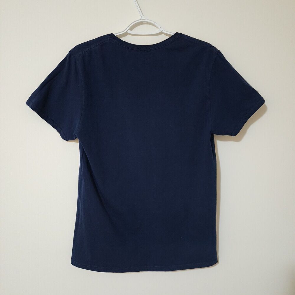 Mad Engine Graphic "Gamer At Work" Short Sleeve T-Shirt Navy Blue Crew Neck S/M - Picture 2 of 5